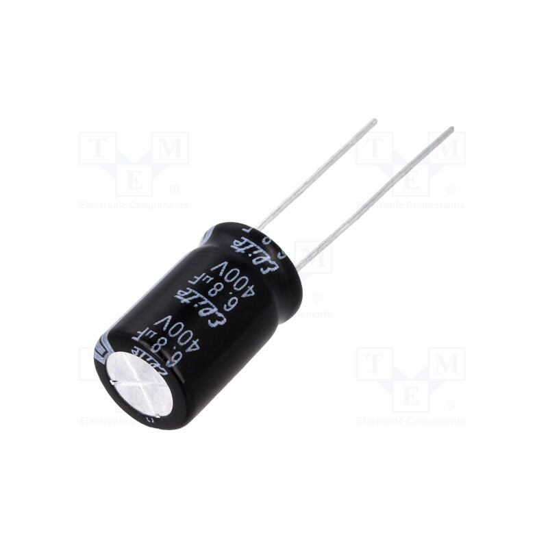 10 pcs x Elite - PF2G6R8MNN1016 - Capacitor: electrolytic, THT, 6.8uF, 400VDC, Ø10x16mm, Pitch: 5mm