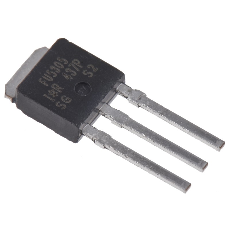 1 pcs - P-Channel MOSFET, 31 A, 55 V, 3-Pin IPAK Infineon IRFU5305PBF