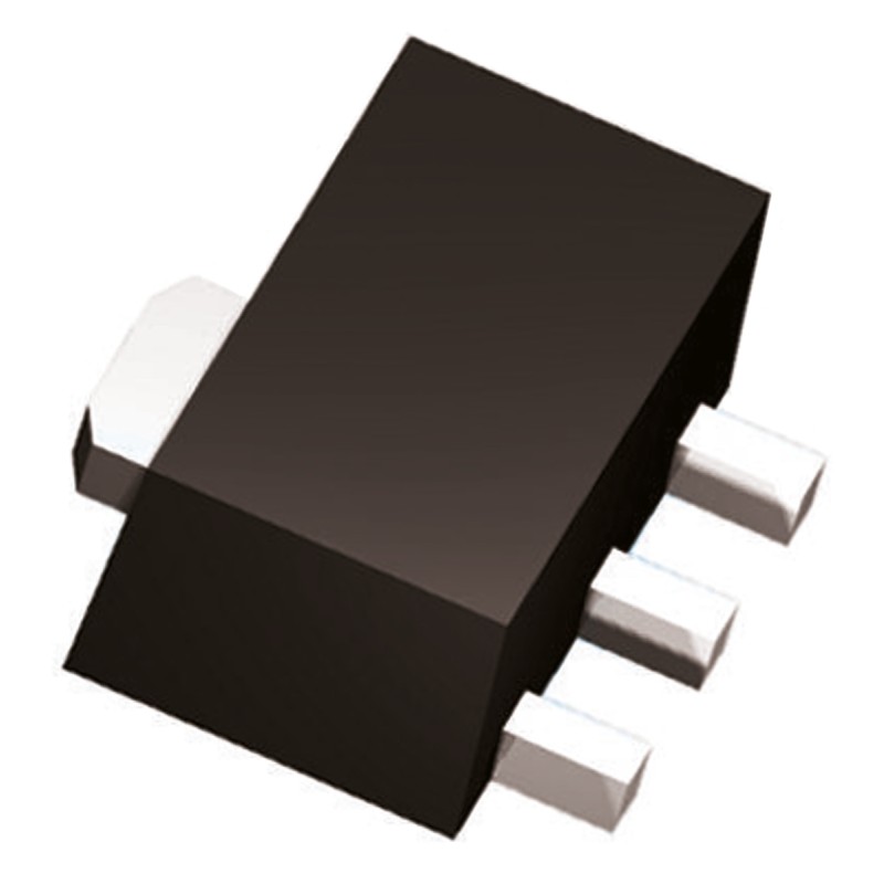 50 pcs - DiodesZetex AZ1117CR-ADJTRG1, 1 Low Dropout Voltage, Voltage Regulator 800mA, 1.25 - 13.6 V 3-Pin, SOT-89