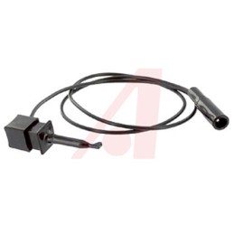 1 pcs - Mueller Electric Crocodile Clip Lead, 5A, 300V, Black, 600mm Lead Length