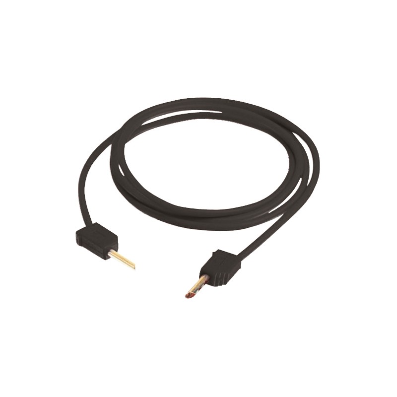 1 pcs - Staubli 2 mm Connector Test Lead, 10A, 30 V ac, 60V dc, Black, 600mm Lead Length