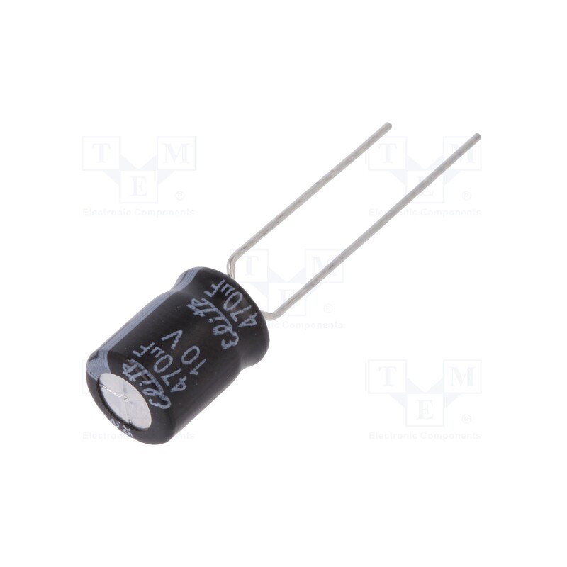 20 pcs x Elite - PF1A471MP508B5 - Capacitor: electrolytic, THT, 470uF, 10VDC, Ø8x11.5mm, Pitch: 5mm