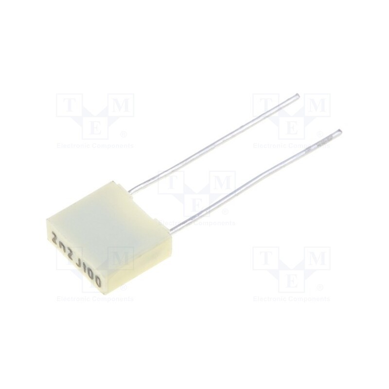 25 pcs x KEMET - R82EC1220DQ50J - Capacitor: polyester, 2.2nF, 63VAC, 100VDC, 5mm, ±5%, 7.2x2.5x6.5mm