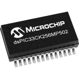 5 pcs - Microchip DSPIC33CK256MP502-I/SS, Microprocessor dsPIC 16bit 100MHz 28-Pin SSOP