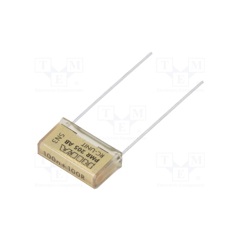 500 pcs x KEMET - PMR205AB6100M100R30 - Capacitor: paper, X2, 100nF, 125VAC, 15.2mm, ±20%, THT, PMR205