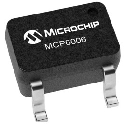 50 pcs - MCP6006T-E/LT Microchip, Operational Amplifier, Op Amp, RRIO, 1MHz, 5.5 V, 5-Pin SC70-5
