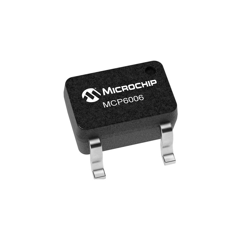 50 pcs - MCP6006T-E/LT Microchip, Operational Amplifier, Op Amp, RRIO, 1MHz, 5.5 V, 5-Pin SC70-5