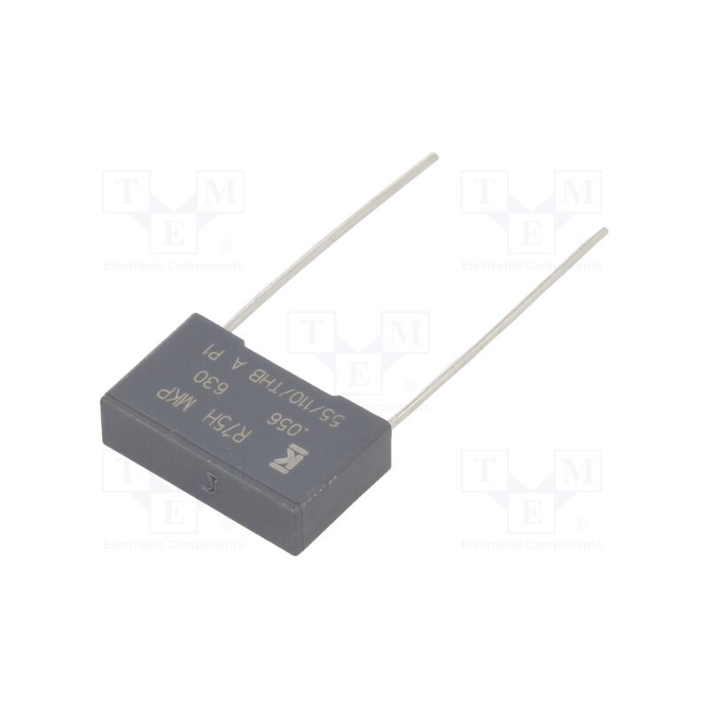 1000 pcs x KEMET - R75PI256050H3J - Capacitor: polypropylene, 56nF, 18x5x11mm, THT, ±5%, 15mm, 630VDC