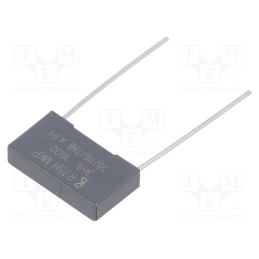 1500 pcs x KEMET - R75TI139050H3J - Capacitor: polypropylene, 3.9nF, 18x4x10mm, THT, ±5%, 15mm, 1600VDC