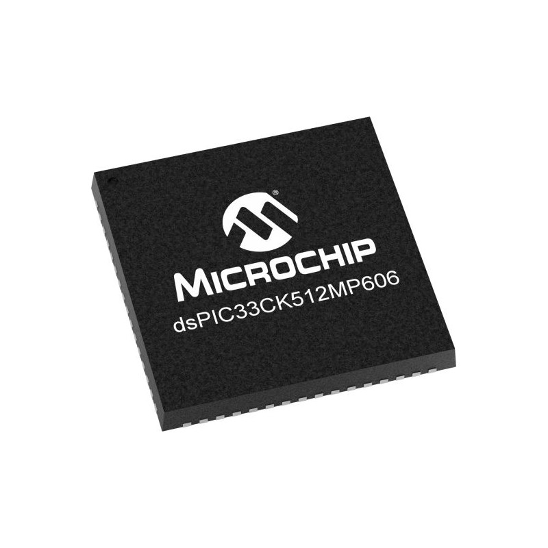 50 pcs - Microchip dsPIC33CK512MP606-E/MR dsPIC Microcontroller, 64-Pin QFN