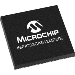 50 pcs - Microchip dsPIC33CK512MP606-I/MR dsPIC Microcontroller, 64-Pin QFN