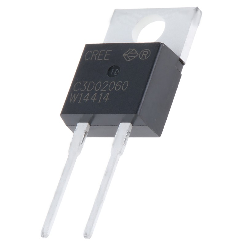20 pcs - Wolfspeed 600V 2A, SiC Schottky Diode, 2-Pin TO-220 C3D02060A