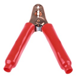 1 pcs - Mueller Electric Crocodile Clip, Copper-Plated Steel Contact, 200A, Red