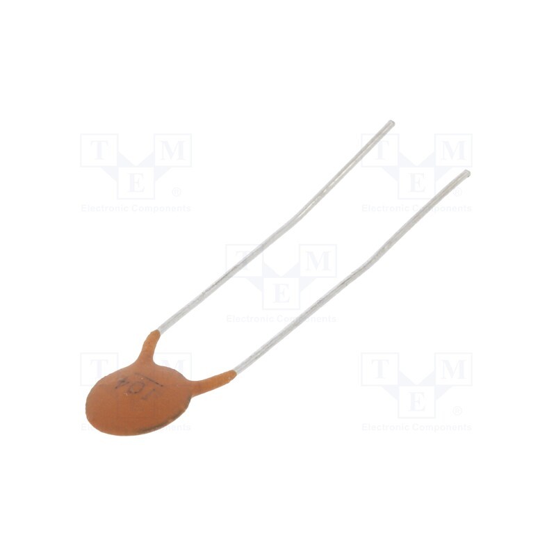 100 pcs x SR PASSIVES - CC-104/100 - Capacitor: ceramic, 100nF, 100V, Y5V, -20÷80%, THT, 5mm