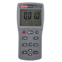 1 pcs - RS PRO 1313 Wired Digital Thermometer, E, J, K, N, R, S, T Probe, 1 Input(s), +1090 (J) °C, +1300 (N) °C, +1370 (K) °C,