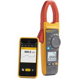 1 pcs - Fluke 376 FC Clamp Meter Bluetooth, 999.9A dc, Max Current 2.5 (Probe) kA ac CAT III 1000 V, CAT IV 600 V