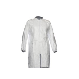 1 pcs - DuPont White Unisex Disposable White Lab Coat, L