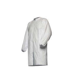 1 pcs - DuPont White Unisex Disposable White Lab Coat, L