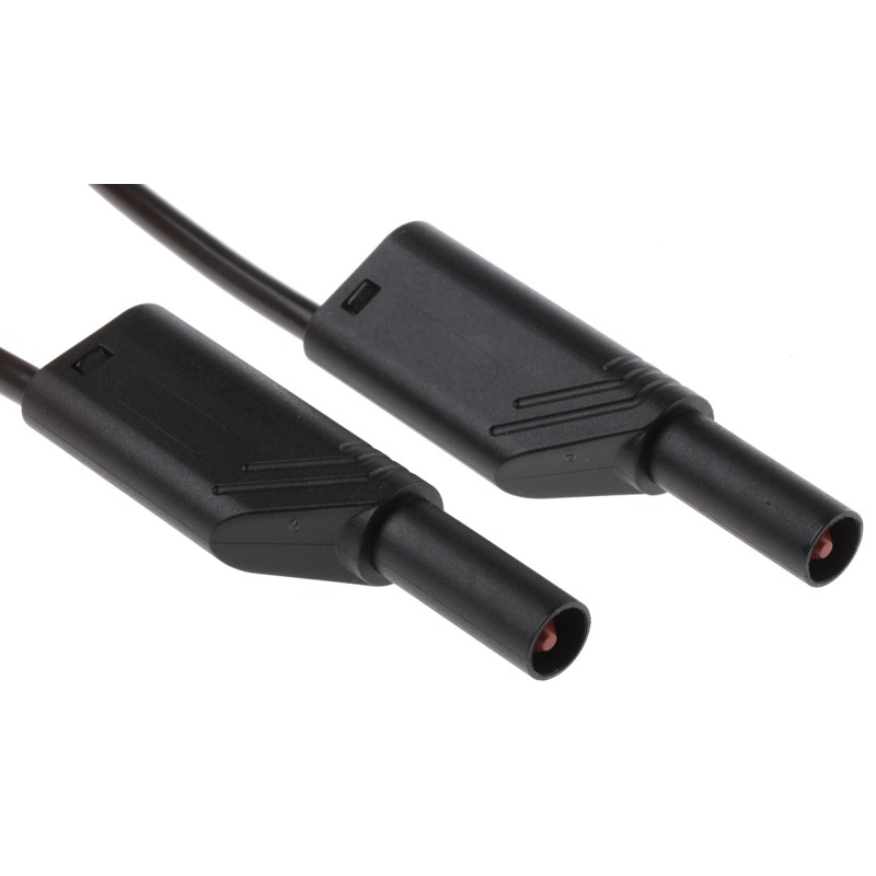 1 pcs - Hirschmann Test & Measurement Test lead, 32A, 1000V ac/dc, Black, 500mm Lead Length