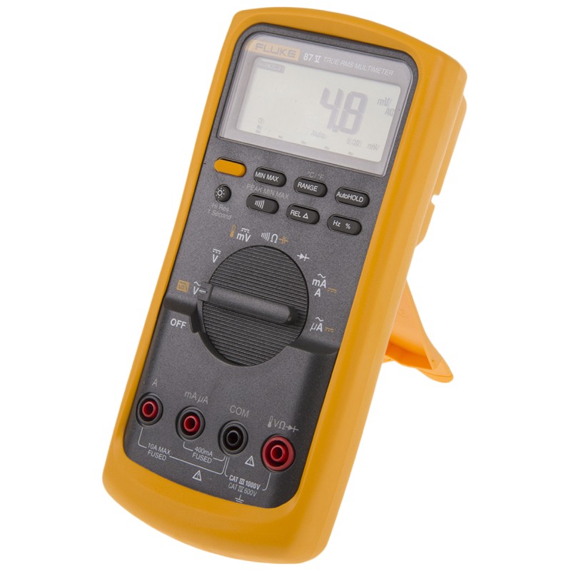 1 pcs - Fluke 87V Handheld Digital Multimeter, True RMS, 10A ac Max, 10A dc Max, 1000V ac Max - UKAS Calibrated