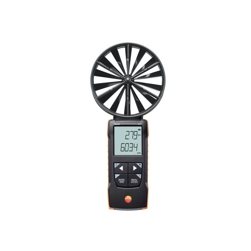 1 pcs - Testo 417 Vane Anemometer, 20m/s Max, Measures Volume Air Flow