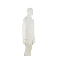 1 pcs - 3M White Unisex Visitor Coat, L