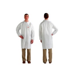 1 pcs - 3M White Unisex Visitor Coat, L