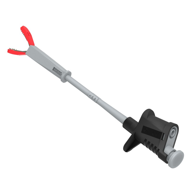 1 pcs - Electro PJP Alligator Clip, Nickel-Plated Steel Contact, 6A, Black