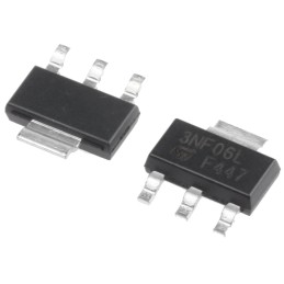10 pcs - N-Channel MOSFET, 4 A, 60 V, 3-Pin SOT-223 STMicroelectronics STN3NF06L