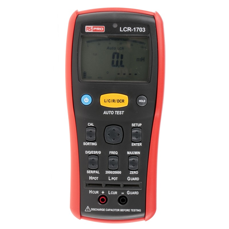 1 pcs - RS PRO LCR-1703 Handheld LCR Meter 20mF, 200 MΩ, 20000H