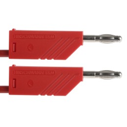 1 pcs - Hirschmann Test & Measurement Test lead, 16A, 60V dc, Red, 1m Lead Length