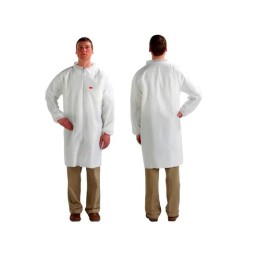 1 pcs - 3M White Unisex Visitor Coat, L