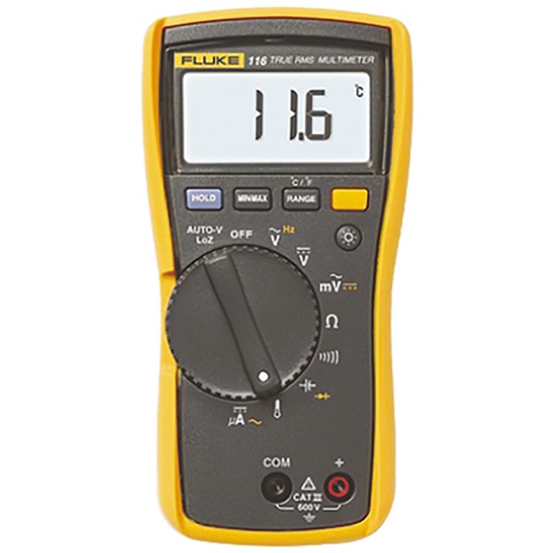 1 pcs - Fluke 116 Handheld Digital Multimeter, True RMS, 600μA ac Max, 600μA dc Max, 600V ac Max