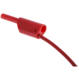 1 pcs - Hirschmann Test & Measurement 2 mm Connector Test Lead, 10A, 1000V ac/dc, Red, 2m Lead Length