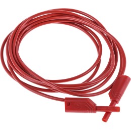 1 pcs - Hirschmann Test & Measurement 2 mm Connector Test Lead, 10A, 1000V ac/dc, Red, 2m Lead Length