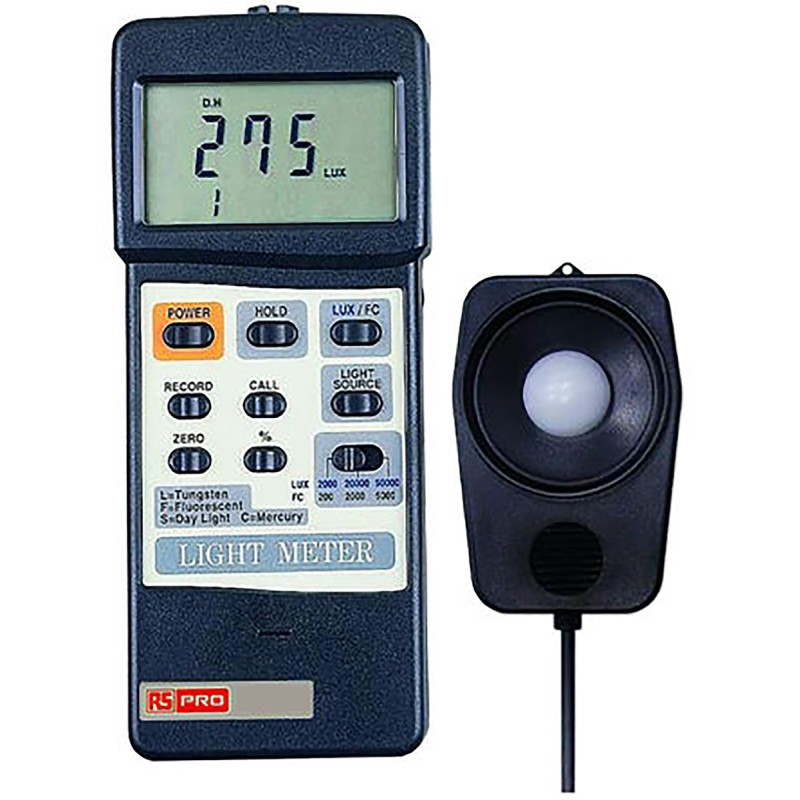 1 pcs - RS PRO Light Meter, With RS Calibration