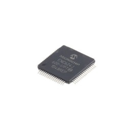 160 pcs - Microchip ENC624J600-I/PT, Ethernet Controller, 10Mbps MII, MIIM, Serial-SPI, 3.3 V, 64-Pin TQFP