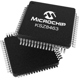 160 pcs - Microchip KSZ8463RLI, Ethernet Switch IC NIC, BIU, 64-Pin LQFP