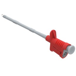 1 pcs - Electro PJP Red Grabber Clip with Pincers, 6A, 1kV, 4mm Socket