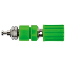 1 pcs - Schutzinger 36A, Green Binding Post With Brass Contacts and Nickel Plated