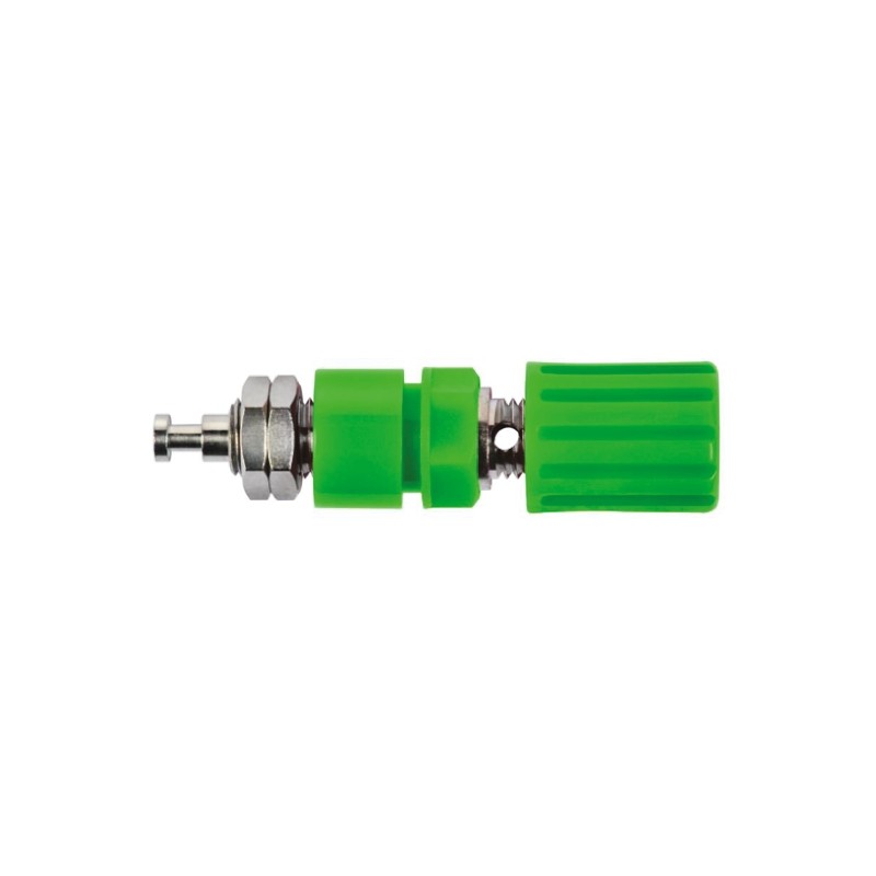 1 pcs - Schutzinger 36A, Green Binding Post With Brass Contacts and Nickel Plated