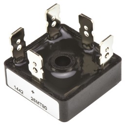 20 pcs - Vishay Bridge Rectifier, 25A, 800V, 3-phase, 5-Pin