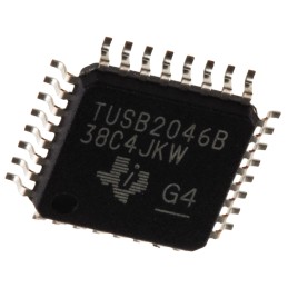 250 pcs - Texas Instruments TUSB2046BVF, USB Transceiver, 5-Channel, 12Mbps, USB 2.1, 3.3 V, 32-Pin LQFP