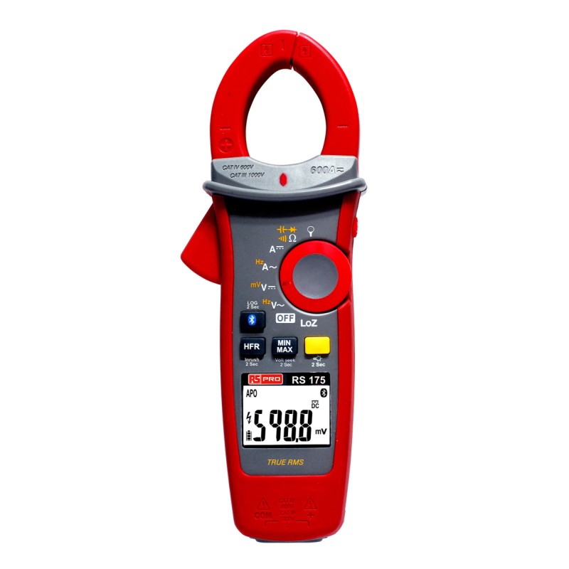 1 pcs - RS PRO 175 Clamp Meter, 600A dc, Max Current 600A ac CAT III 1000V With RS Calibration