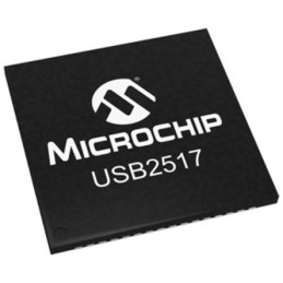 260 pcs - Microchip USB2517I-JZX, USB Controller, 7-Channel, 480Mbps, USB 2.0, 3.3 V, 64-Pin QFN