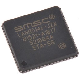 260 pcs - Microchip LAN9514I-JZX, Ethernet Controller, 1.5Mbps, 3.3 V, 64-Pin QFN