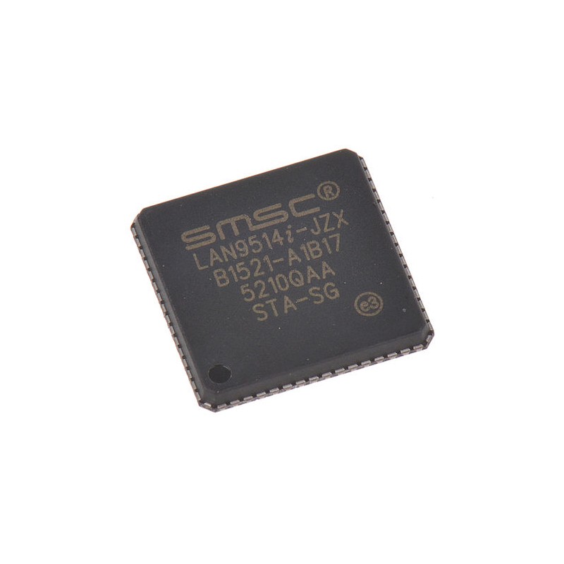 260 pcs - Microchip LAN9514I-JZX, Ethernet Controller, 1.5Mbps, 3.3 V, 64-Pin QFN