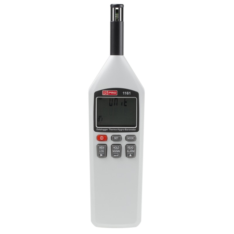 1 pcs - RS PRO Handheld Hygrometer, ±3 %RH Accuracy, +100 °C, +212°F Max, 100%RH Max, UKAS Calibration