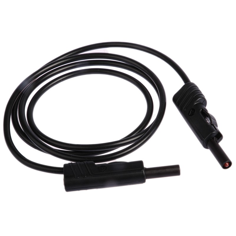 1 pcs - Hirschmann Test & Measurement, 16A, 30 V ac, 60V dc, Black, 1m Lead Length