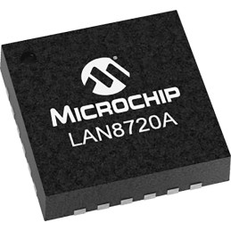 490 pcs - Microchip LAN8720A-CP, Ethernet Transceiver, 100Mbps, 3.3 V, 24-Pin QFN